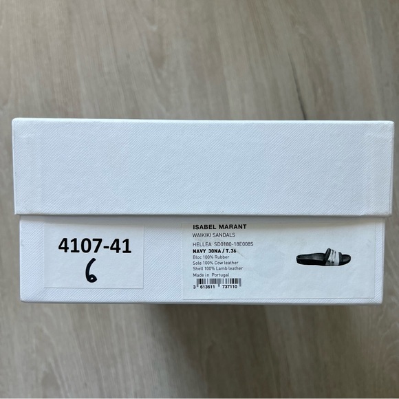 NEW in Box Isabel Murant Waikiki Helleah Striped Leather Slides Sandals Size 6 - Picture 3 of 10